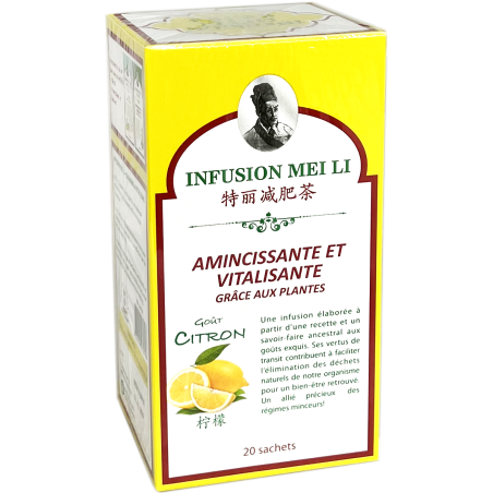 Infusion Mei Li Citron - Kilos superflus en moins grâce aux plantes Meili